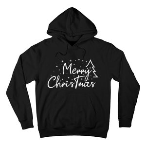 Cute Simple Merry Christmas Tree Family Matching Pajama Xmas Hoodie