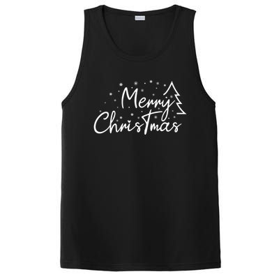 Cute Simple Merry Christmas Tree Family Matching Pajama Xmas PosiCharge Competitor Tank