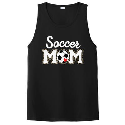 Cute Soccer Mom Leopard Print Mothers Day PosiCharge Competitor Tank