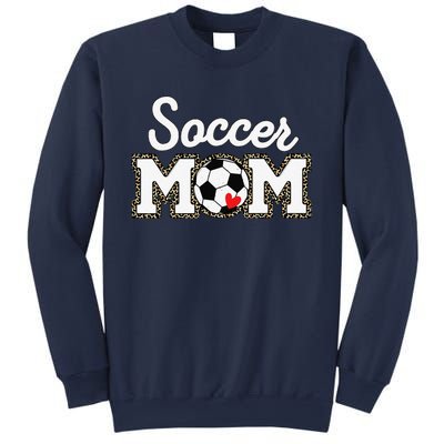 Cute Soccer Mom Leopard Print Mothers Day Sweatshirt