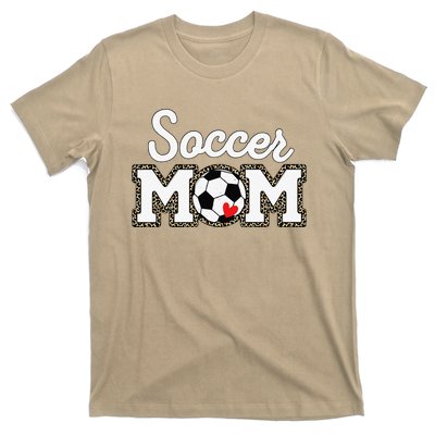 Cute Soccer Mom Leopard Print Mothers Day T-Shirt