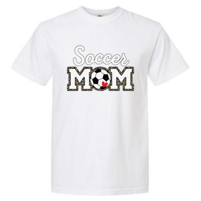 Cute Soccer Mom Leopard Print Mothers Day Garment-Dyed Heavyweight T-Shirt