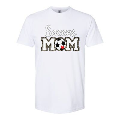 Cute Soccer Mom Leopard Print Mothers Day Softstyle® CVC T-Shirt