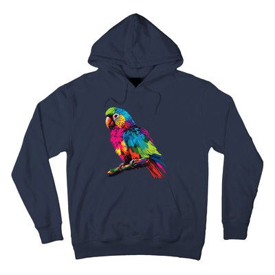 Colorful Scarlet Macaw Parrot Bird For Lover Birdwatching Hoodie