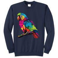 Colorful Scarlet Macaw Parrot Bird For Lover Birdwatching Sweatshirt