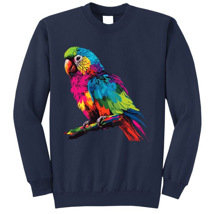 Colorful Scarlet Macaw Parrot Bird For Lover Birdwatching Sweatshirt