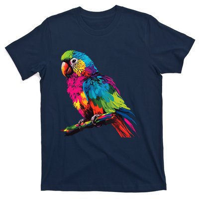 Colorful Scarlet Macaw Parrot Bird For Lover Birdwatching T-Shirt