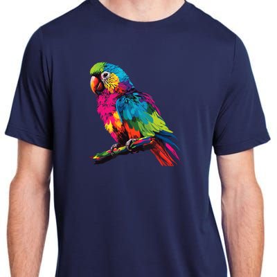 Colorful Scarlet Macaw Parrot Bird For Lover Birdwatching Adult ChromaSoft Performance T-Shirt