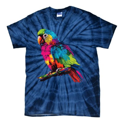 Colorful Scarlet Macaw Parrot Bird For Lover Birdwatching Tie-Dye T-Shirt