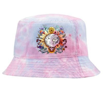 C.elestial Sun Moon Stars Floral Boho L.unar Solar A.stronomy Tie-Dyed Bucket Hat