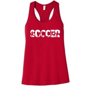 Cool Soccer Moves Mashup Name Letters Women's Racerback Tank