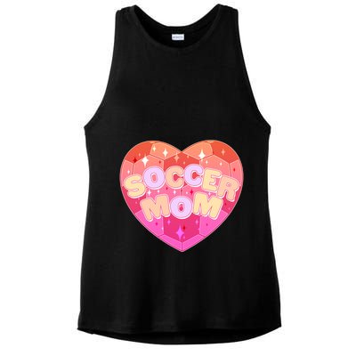 Cute Soccer Mom Soccer Ball Heart Ladies PosiCharge Tri-Blend Wicking Tank