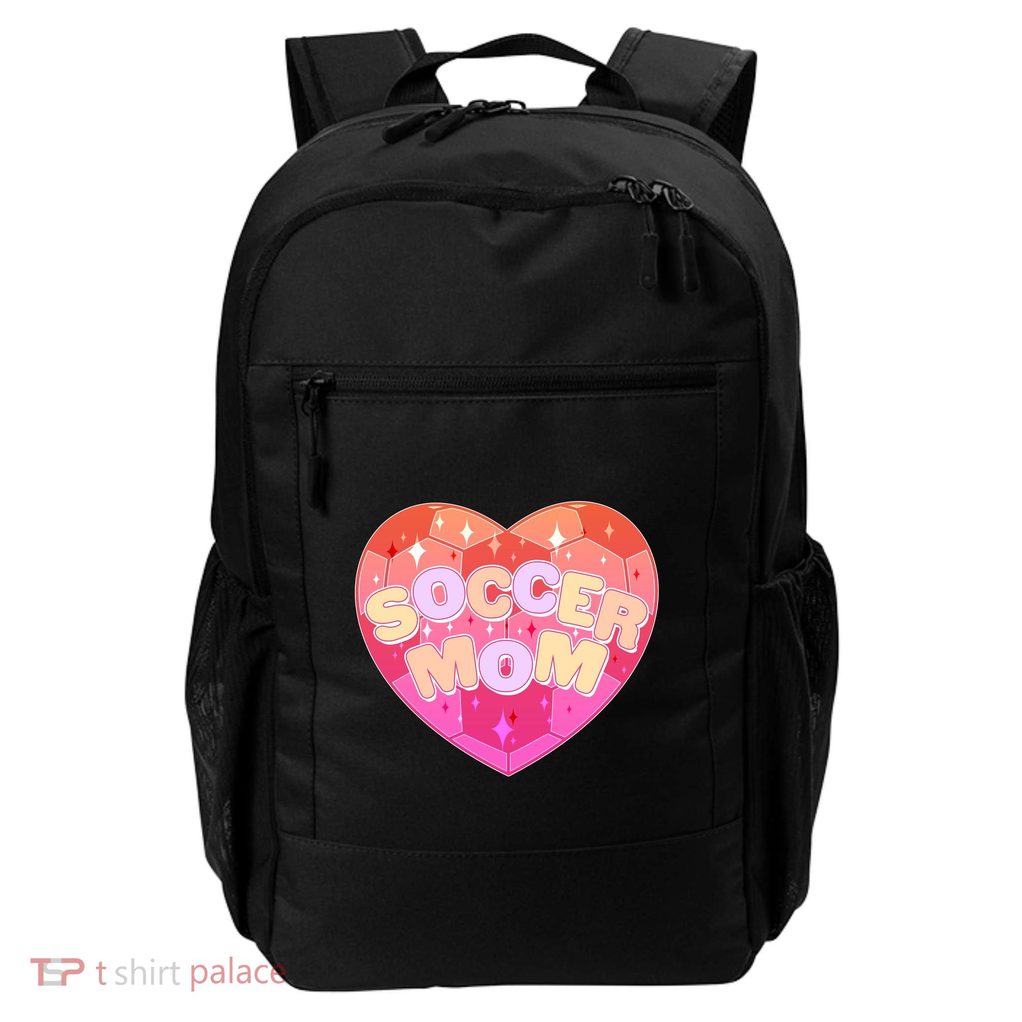 Cute Soccer Mom Soccer Ball Heart Backpack