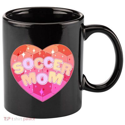 Cute Soccer Mom Soccer Ball Heart 11oz C Handle Ceramic Mug