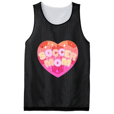 Cute Soccer Mom Soccer Ball Heart Mesh Reversible Basketball Jersey Tank