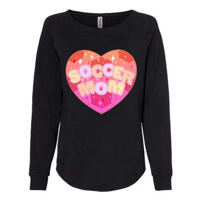 Cute Soccer Mom Soccer Ball Heart Womens California Wash Sweatshirt