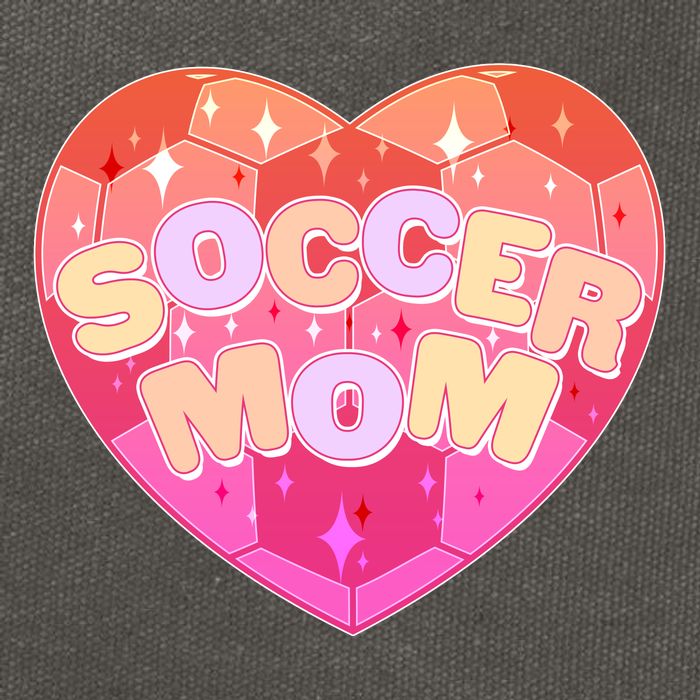 Cute Soccer Mom Soccer Ball Heart Cotton Canvas Backpack