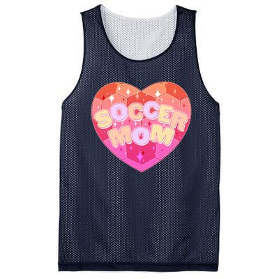 Cute Soccer Mom Soccer Ball Heart Mesh Reversible Basketball Jersey Tank