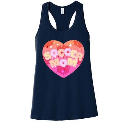 Cute Soccer Mom Soccer Ball Heart Women's Racerback Tank