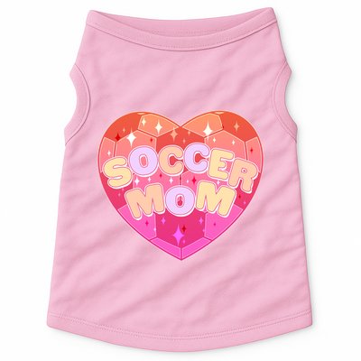Cute Soccer Mom Soccer Ball Heart Doggie Tank