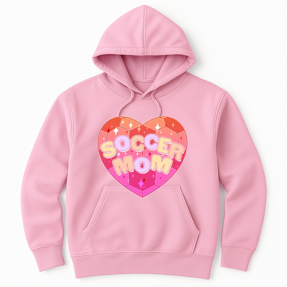 Cute Soccer Mom Soccer Ball Heart Hoodie