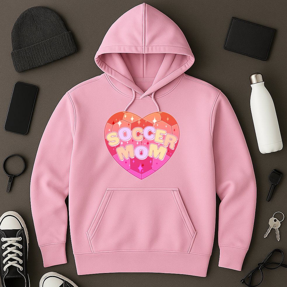 Cute Soccer Mom Soccer Ball Heart Hoodie