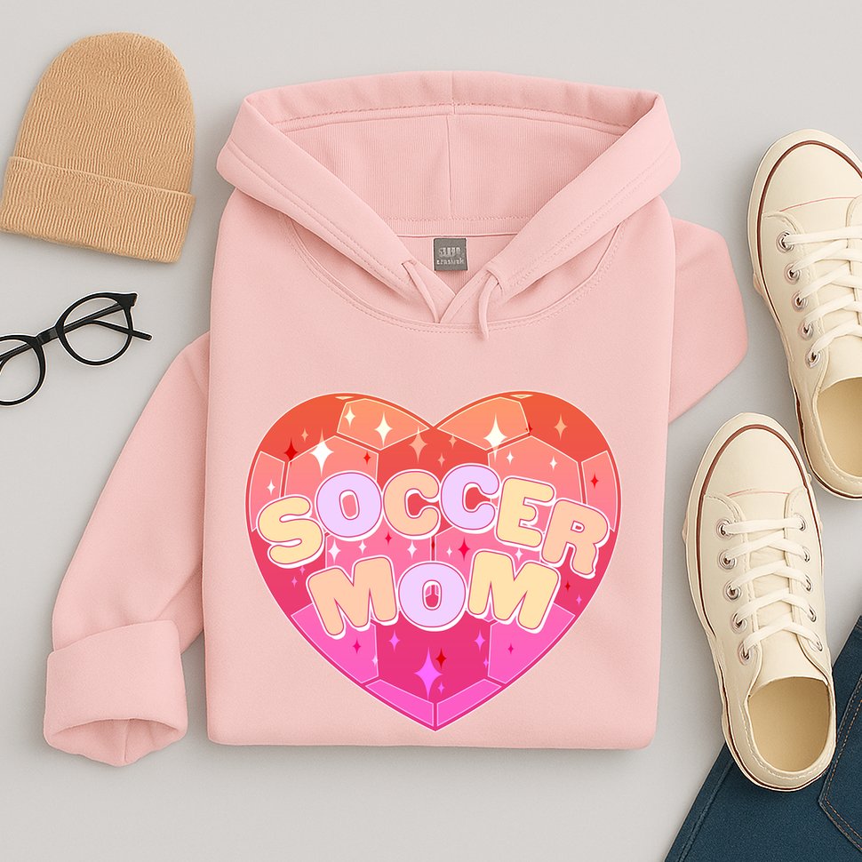 Cute Soccer Mom Soccer Ball Heart Hoodie