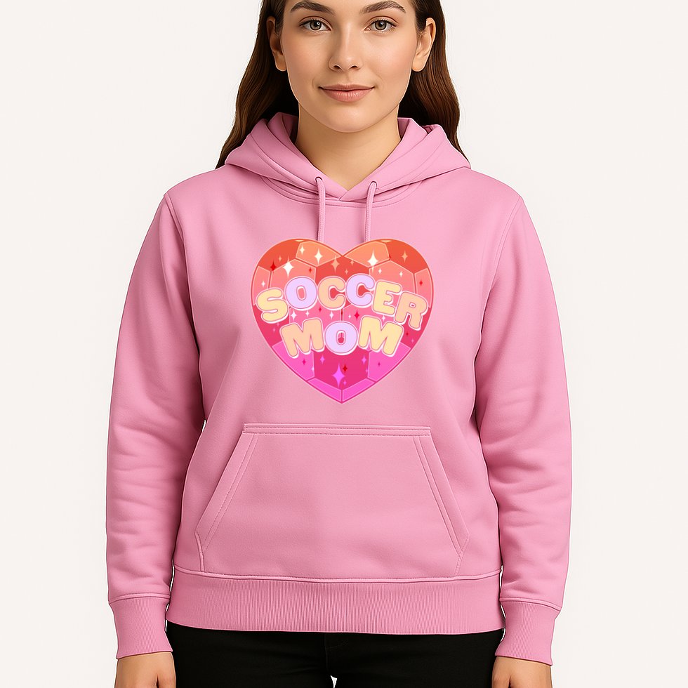 Cute Soccer Mom Soccer Ball Heart Hoodie