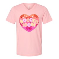 Cute Soccer Mom Soccer Ball Heart V-Neck T-Shirt