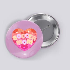 Cute Soccer Mom Soccer Ball Heart Button