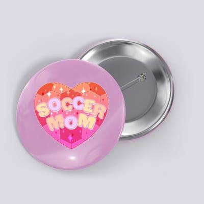 Cute Soccer Mom Soccer Ball Heart Button