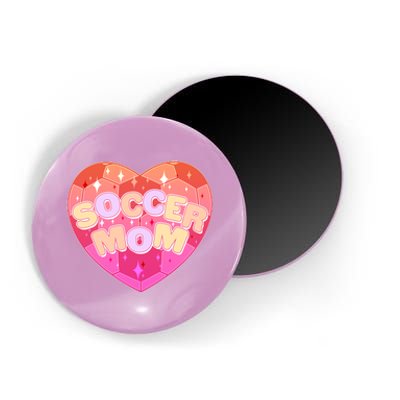 Cute Soccer Mom Soccer Ball Heart Magnet