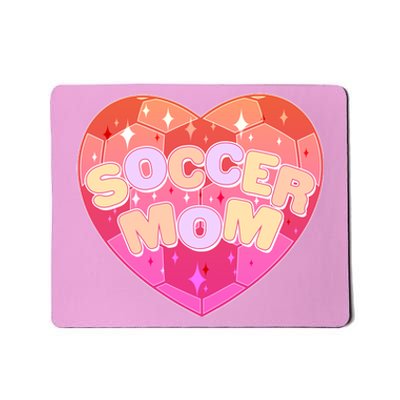 Cute Soccer Mom Soccer Ball Heart Mousepad