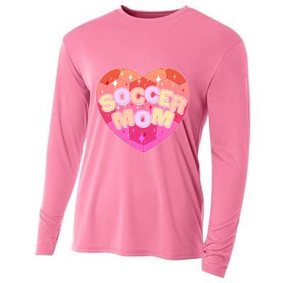 Cute Soccer Mom Soccer Ball Heart Cooling Performance Long Sleeve Crew