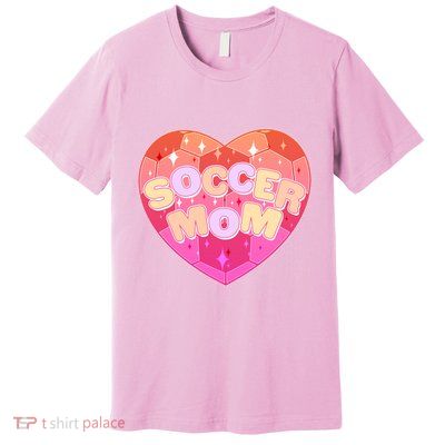 Cute Soccer Mom Soccer Ball Heart Premium T-Shirt