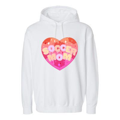 Cute Soccer Mom Soccer Ball Heart Garment-Dyed Fleece Hoodie