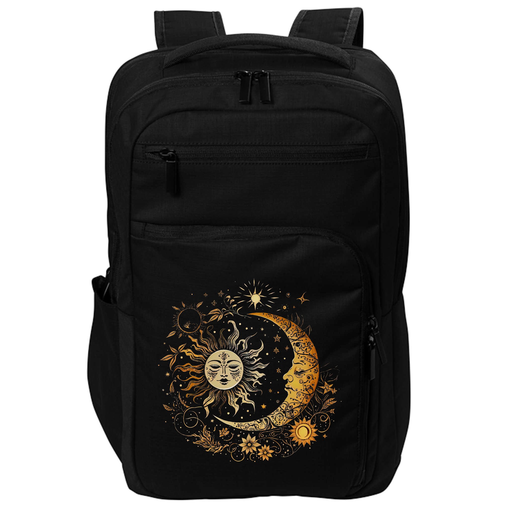 Celestial Sun Moon Flower Astrology Moon Phases Impact Tech Backpack