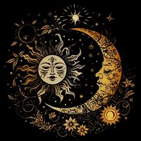 Celestial Sun Moon Flower Astrology Moon Phases Impact Tech Backpack