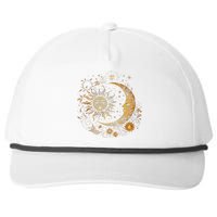 Celestial Sun Moon Flower Astrology Moon Phases Snapback Five-Panel Rope Hat