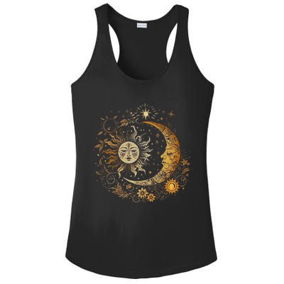 Celestial Sun Moon Flower Astrology Moon Phases Ladies PosiCharge Competitor Racerback Tank