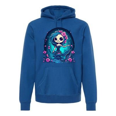 Cute Skeleton Mermaid Halloween Premium Hoodie