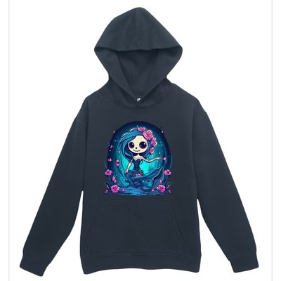 Cute Skeleton Mermaid Halloween Urban Pullover Hoodie