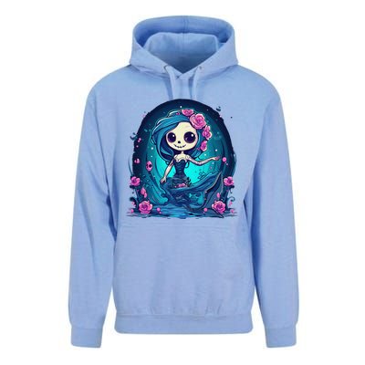 Cute Skeleton Mermaid Halloween Unisex Surf Hoodie