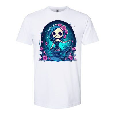 Cute Skeleton Mermaid Halloween Softstyle CVC T-Shirt