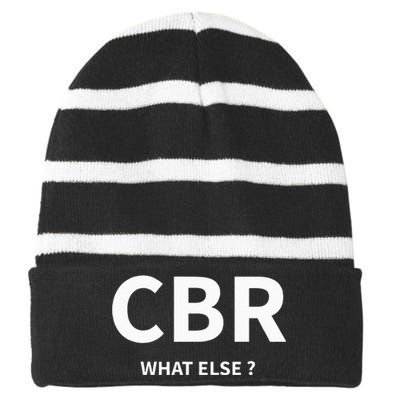 Cbr Supermoto Motorbike Fireblade 1000cc Striped Beanie with Solid Band