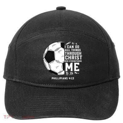 Christian Soccer Men Boys Religious 7-Panel Snapback Hat