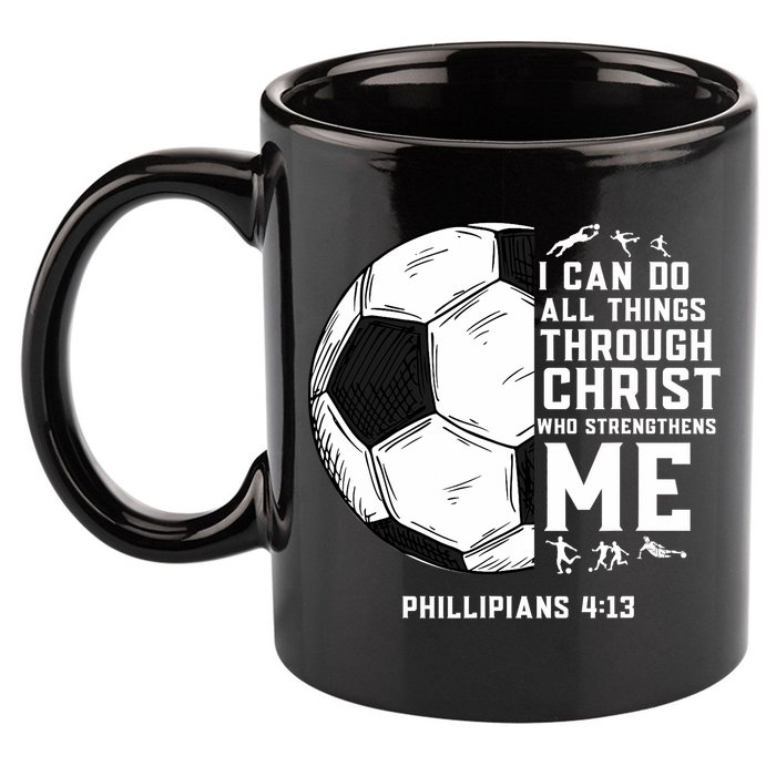 Christian Soccer Men Boys Religious 11oz C Handle Ceramic Mug