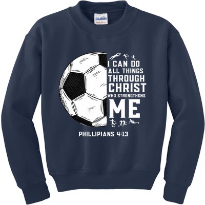 Christian Soccer Men Boys Religious Kids Sweatshirt