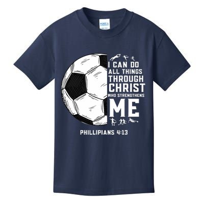 Christian Soccer Men Boys Religious Kids T-Shirt