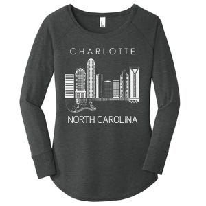 Charlotte Souvenir Men North Carolina Souvenir Music Guitar Women's Perfect Tri Tunic Long Sleeve Shirt